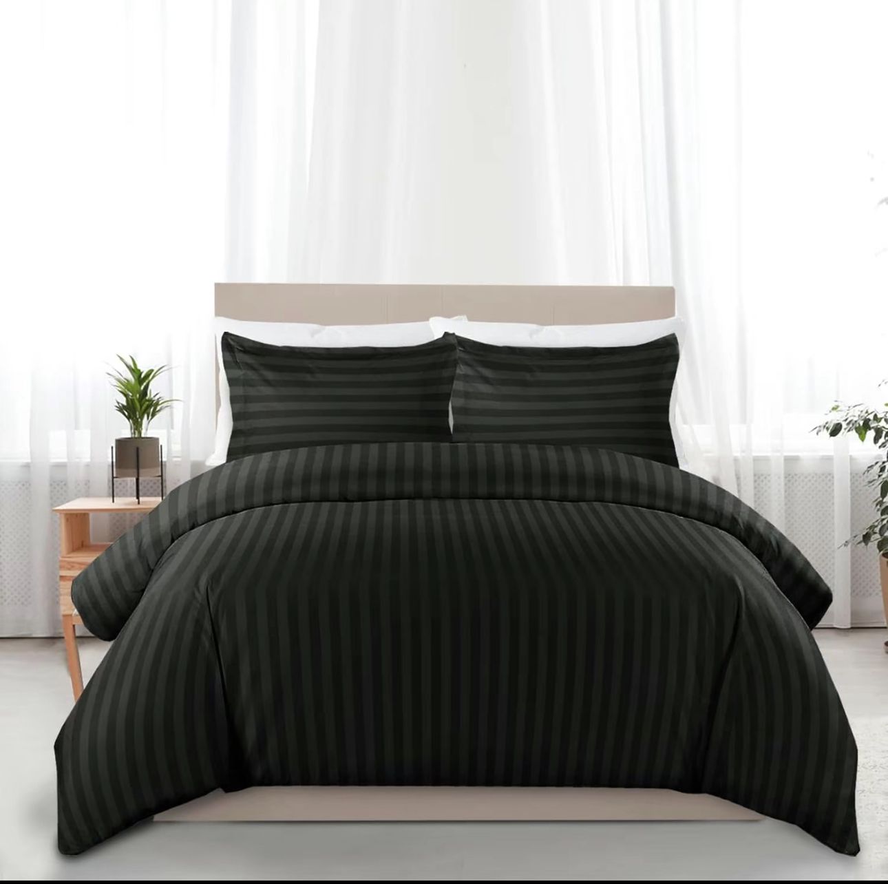 CARBON BLACK BED SHEET SET