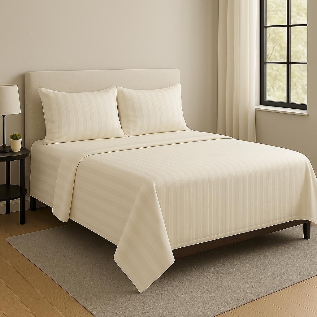 SUMMER WHITE BED SHEET SET