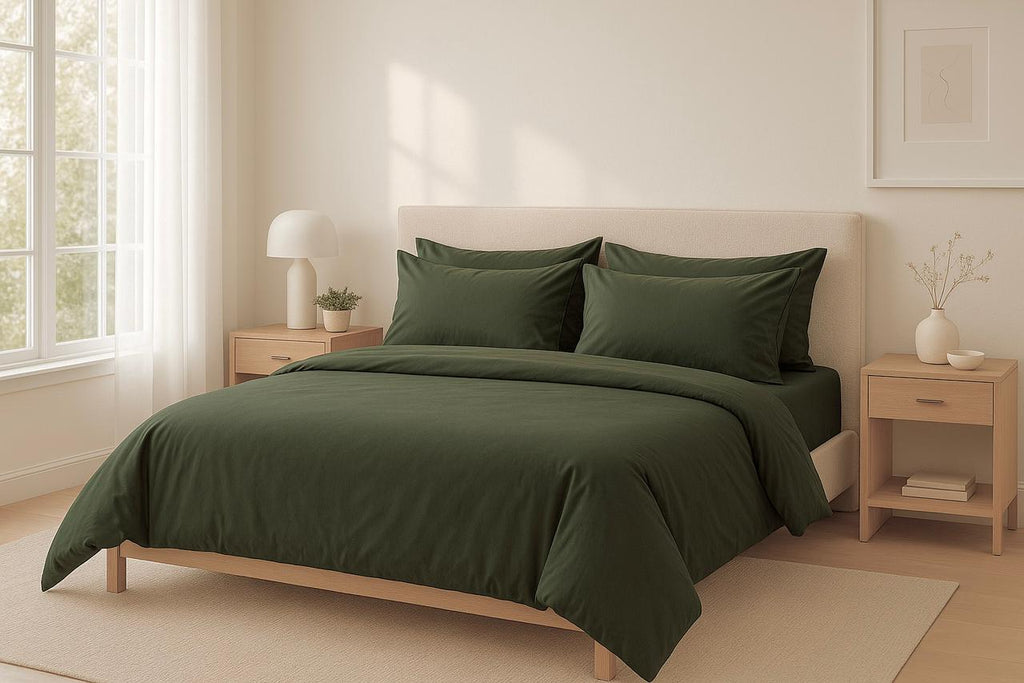 MOSS GREEN  BED SHEET SET